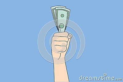 Business, success, goal achievement, wealth, money, banking concept Vector Illustration