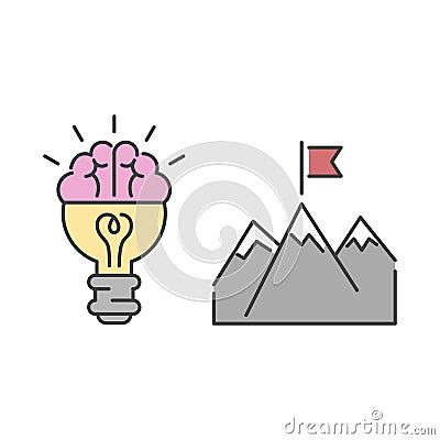 Business success idea vector icon. Vector Illustration