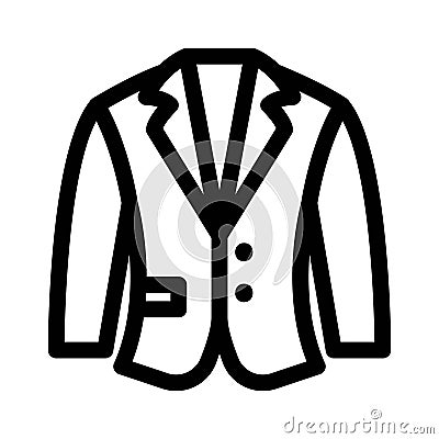 Business Suit Jacket icon on white background. Vector Illustration