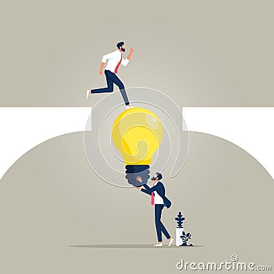 Business support and teamwork vector concept Vector Illustration