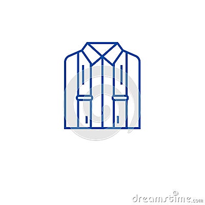 Business suspenders line icon concept. Business suspenders flat vector symbol, sign, outline illustration. Vector Illustration