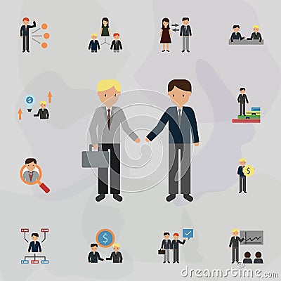 Business talk color icon. Universal set of business for website design and development, app development Stock Photo