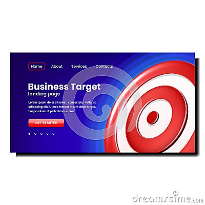Business Target Startup Strategy Planning Vector Vector Illustration