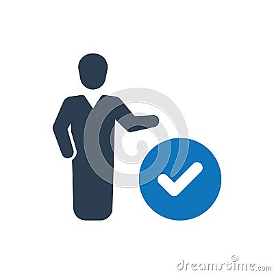 Business task icon Vector Illustration