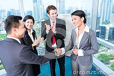 Business team applause Stock Photo