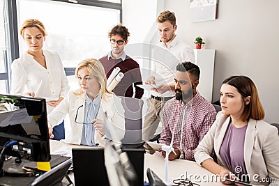 Business team developing renewable energy project Stock Photo