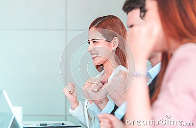 Team hand up for successful meeting for business success concept Editorial Stock Photo