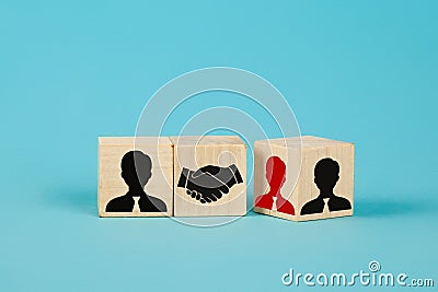 Business Team Handshake Collaboration Concept. Business Collaboration. Collaboration people. Concept of interpersonal Stock Photo