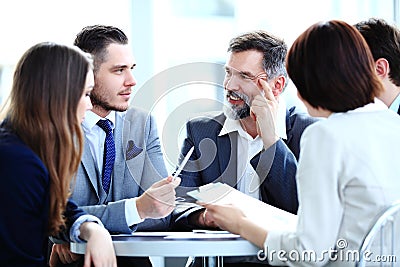 Business team having meeting in office Stock Photo