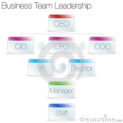 Business Team Leadership Chart Vector Illustration