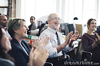 Business Team Meeting Achievement Applaud Concept Stock Photo