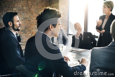 Business Team Meeting Brainstorming Togetherness Concept Stock Photo