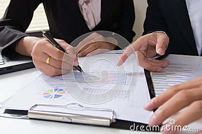 Business team meeting consulting the project.professional investor working the project. Stock Photo