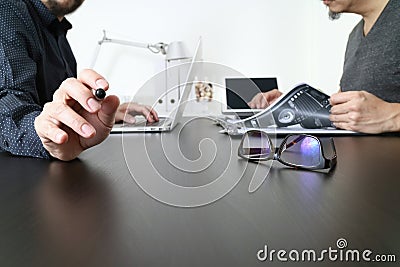 Business team meeting.Professional investor working new start up Stock Photo