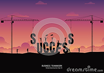 Business team of success Vector Illustration