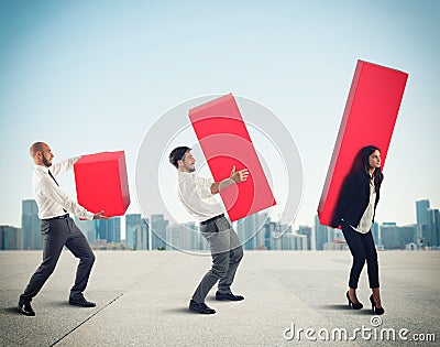 Business team supports company Stock Photo