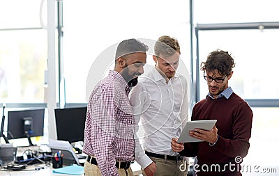 Business team with tablet pc at office Stock Photo