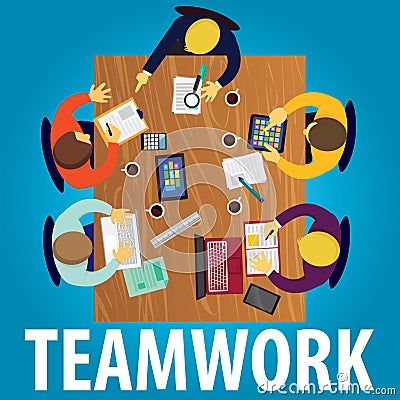 Business Team Work Concept Vector Illustration