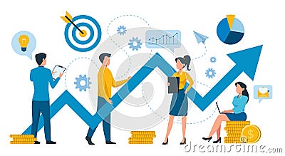 business team working on a successful investment business strategy Stock Photo