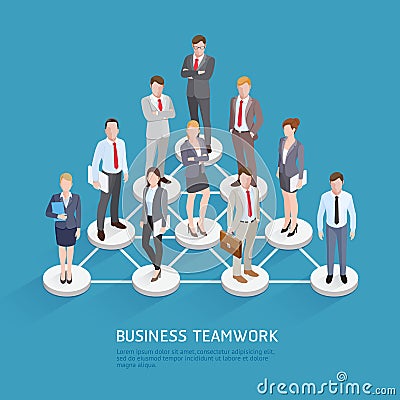 Business Teamwork Concepts. Vector Illustration