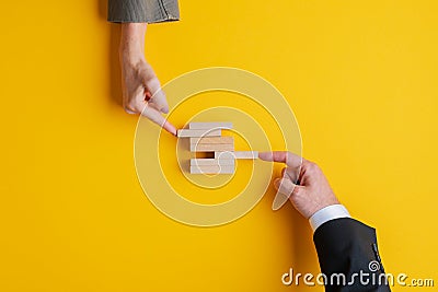 Business teamwork and cooperation concept Stock Photo