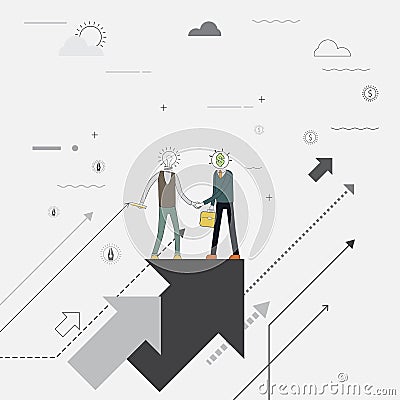 Business teamwork. Vector Illustration