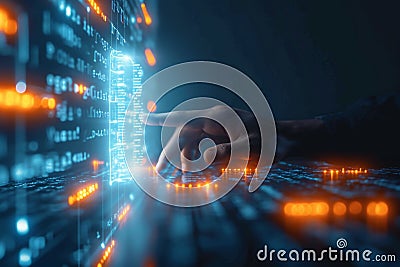 Business tech brilliance Online documentation database and process automation integration Stock Photo