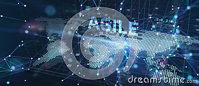 Business, Technology, Internet and network concept. Agile Software Development Stock Photo