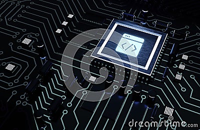 Business, Technology, Internet and network concept. Agile Software Development. Microchip Stock Photo