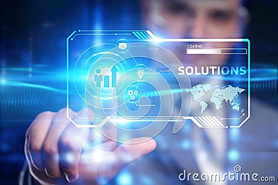 Business, Technology, Internet and network concept. Business solutions, success and strategy concept Stock Photo