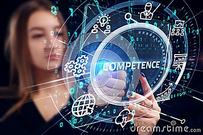 Business, Technology, Internet and network concept. Competence Skill Personal development Stock Photo