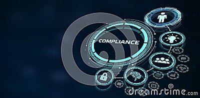 Business, Technology, Internet and network concept. Compliance Rules Law Regulation Policy Stock Photo