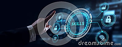 Business, Technology, Internet and network concept. Skill knowledge ability Stock Photo