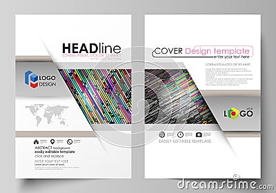 Business templates for brochure, magazine, flyer, booklet. Cover design template, vector layout in A4 size. Colorful Vector Illustration