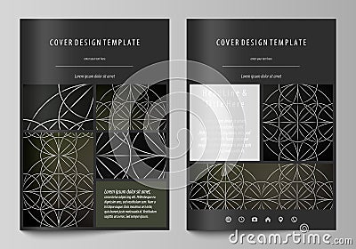 Business templates for brochure, magazine, flyer, booklet, report. Cover design template, vector layout in A4 size Vector Illustration