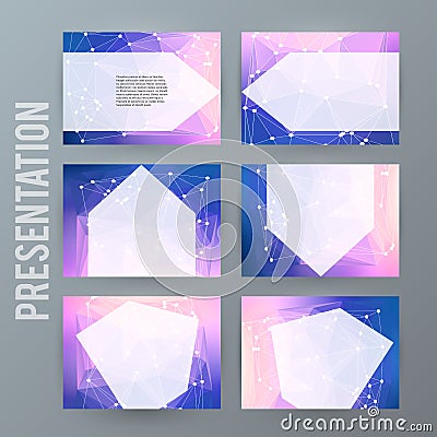 Design element powerpoint precentation template horizontal banner background05 Vector Illustration