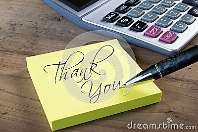 Business Thank you card Stock Photo