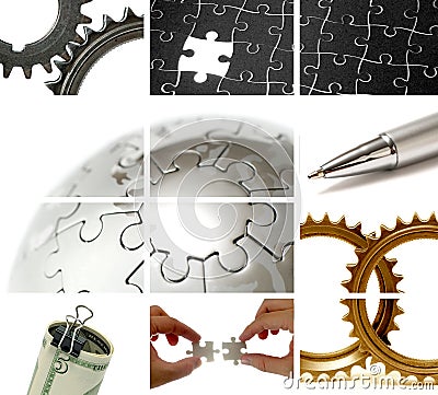 Business theme composition Stock Photo