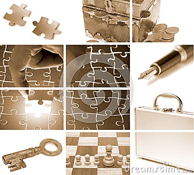 Business theme composition Stock Photo