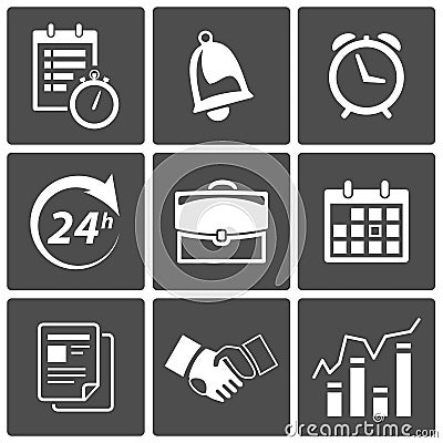 Business Time icons Vector Illustration