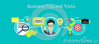 Business Tips and Tricks Design Vector Illustration