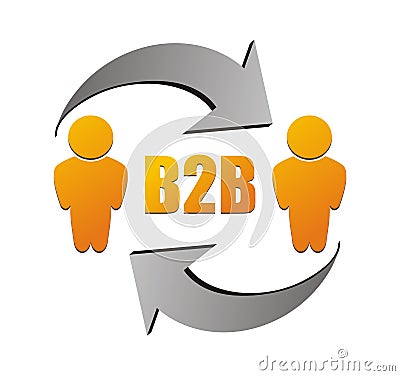 Business to business, B2B illustration Stock Photo