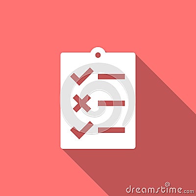 Business To do list, Checklist Solid Flat Icon Vector Illustration