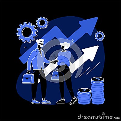 Business-to-business sales abstract concept vector illustration. Vector Illustration