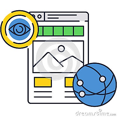 Business tool vector icon mobile analytic software Vector Illustration
