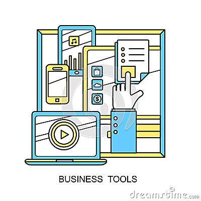 Business tools concept Vector Illustration