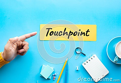 Business touchpoint for idea concepts.marketing and plan Stock Photo