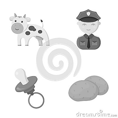 Business, trade, ecology and other web icon in monochrome style.vegetables, food, starch, icons in set collection. Vector Illustration