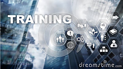 Business training concept. Training Webinar E-learning. Stock Photo