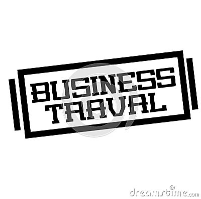 BUSINESS TRAVAL stamp on white Vector Illustration